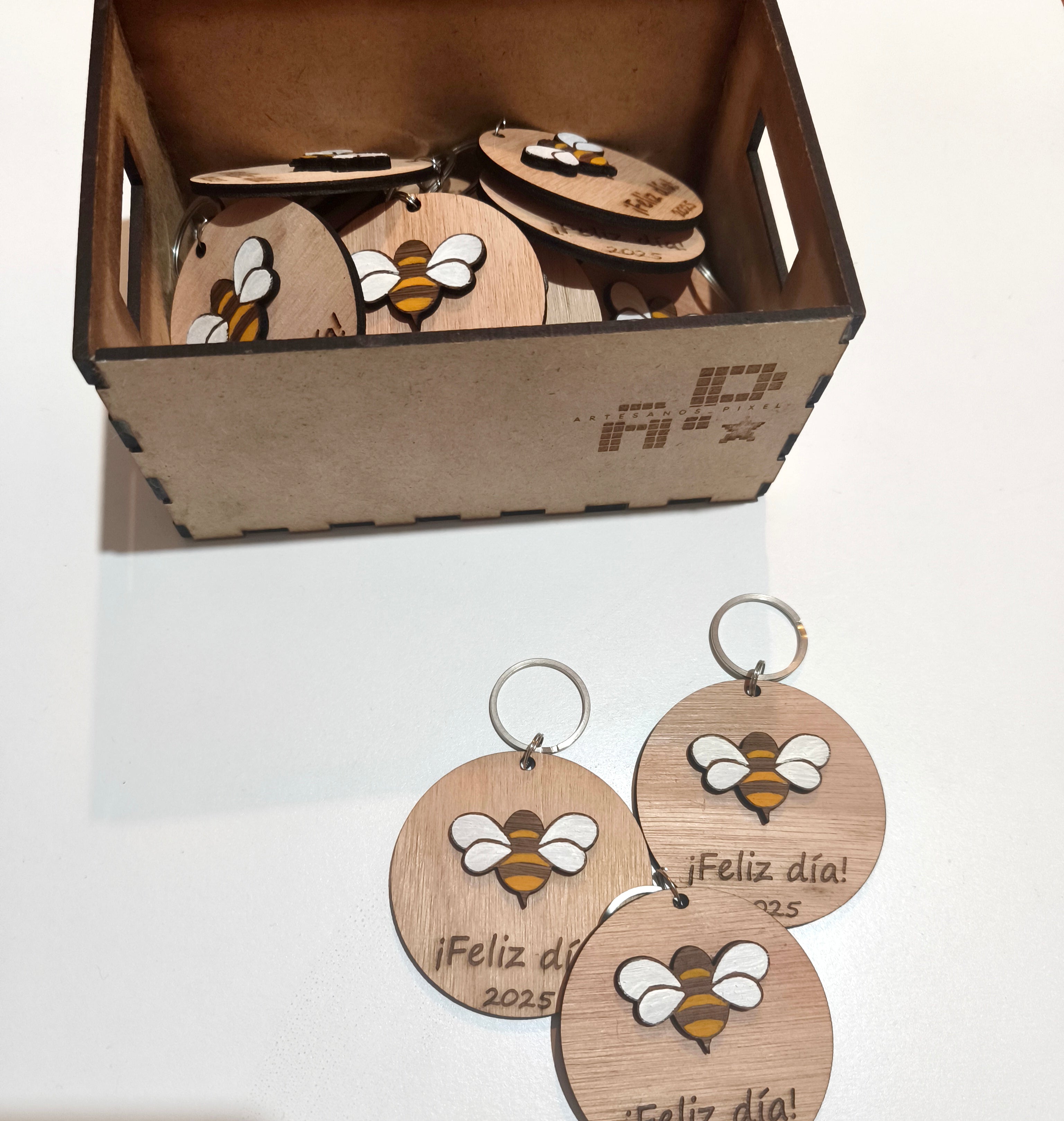 Set de 20 llaveros doble capa personalizados